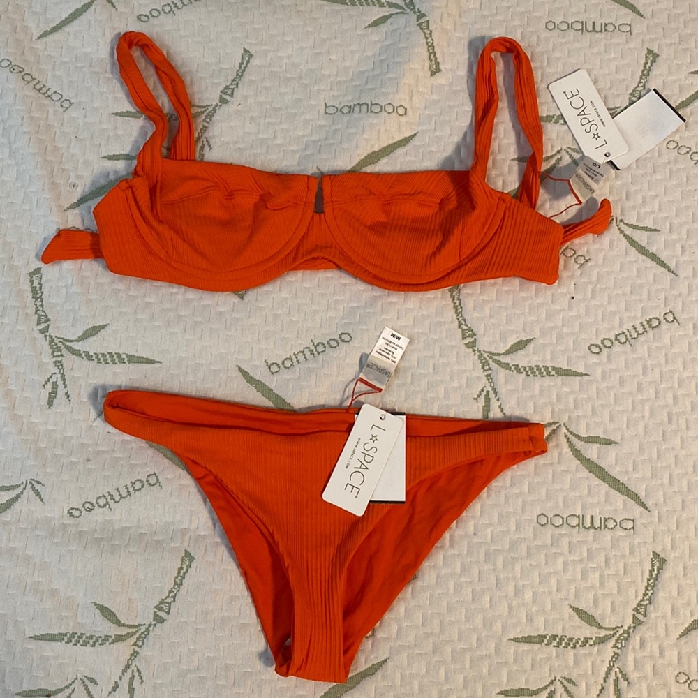 L*Space Orange 2 piece bikini set